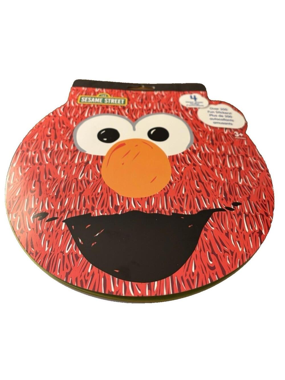 Sesame Street Elmo Shaped Sticker Book – Over 300 Stickers, 4 Sheets for Kids